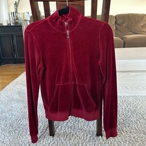 Burgundy velour juicy jacket size XXS - excellent condition